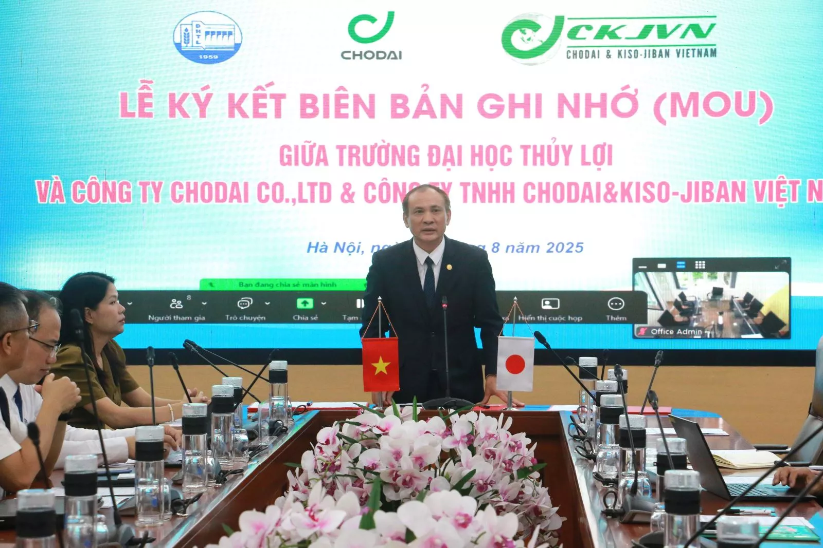 Trường Đại học Thủy lợi và Công ty TNHH Chodai &#038; Kiso-Jiban Việt Nam ký kết Biên bản ghi nhớ và Tọa đàm khoa học “Đường sắt tốc độ cao &#8211; Thách thức và cơ hội”