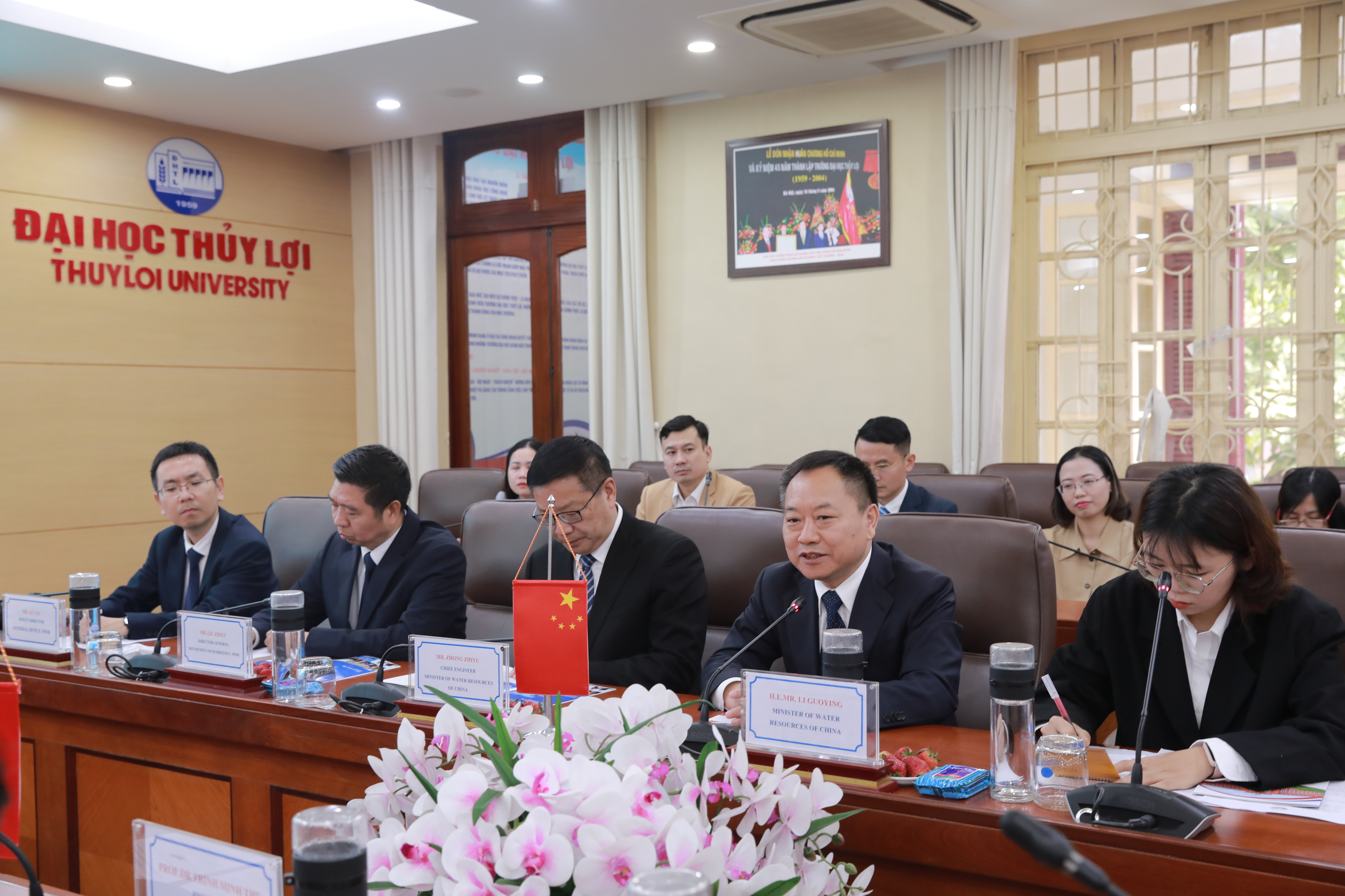 Bộ Trưởng Bộ Thủy lợi Trung Quốc Lý Quốc Anh thăm và làm việc với Bộ Nông nghiệp và Môi trường Việt Nam, Trường Đại học Thủy lợi