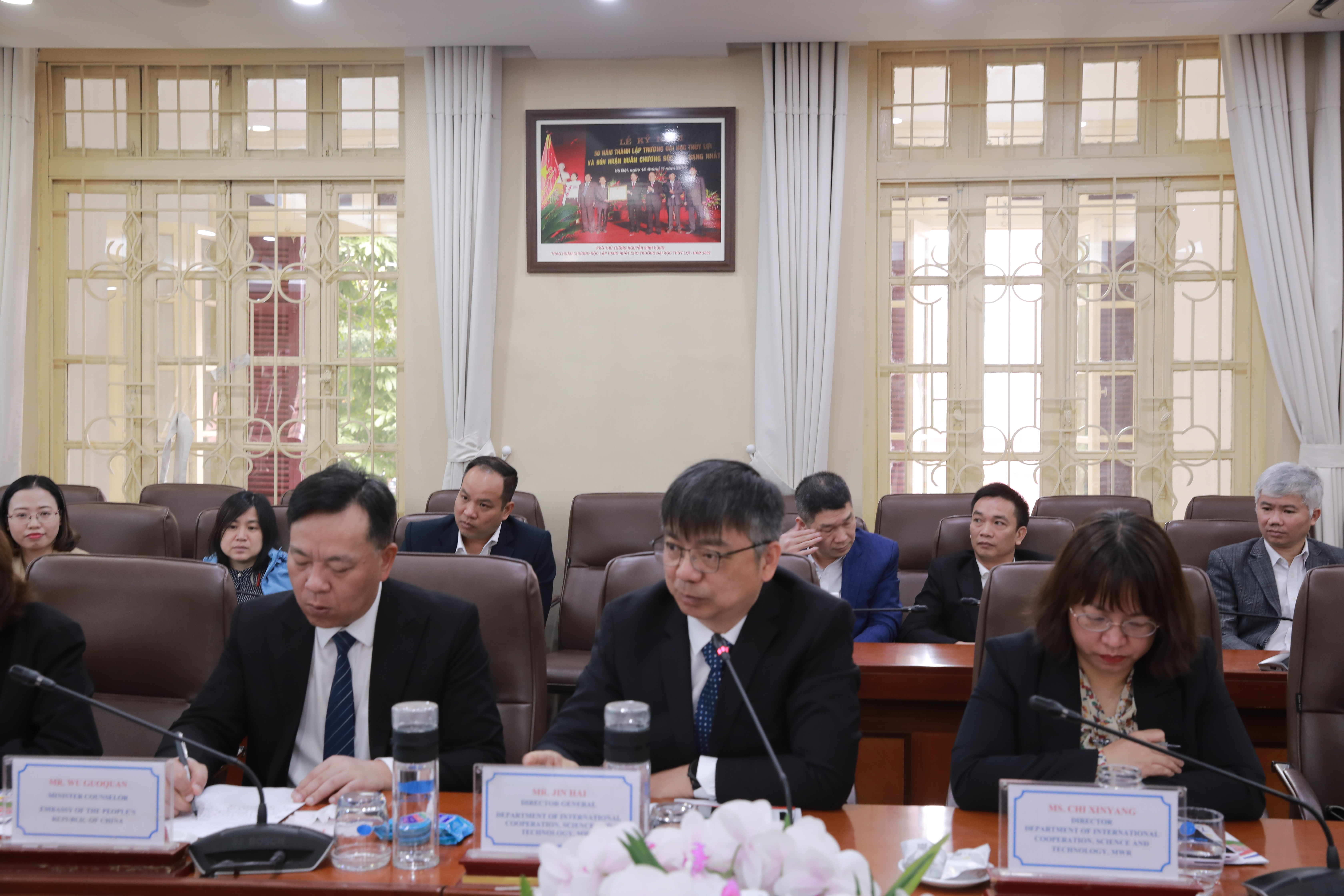 Bộ Trưởng Bộ Thủy lợi Trung Quốc Lý Quốc Anh thăm và làm việc với Bộ Nông nghiệp và Môi trường Việt Nam, Trường Đại học Thủy lợi