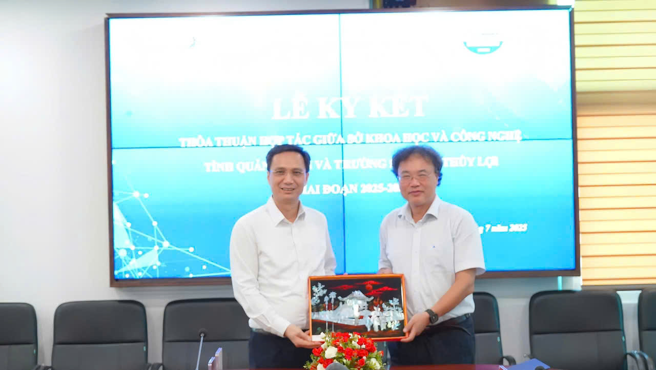 Trường Đại học Thủy lợi và Sở Khoa học và Công nghệ tỉnh Quảng Ninh hợp tác nghiên cứu, đổi mới sáng tạo giai đoạn 2025–2030