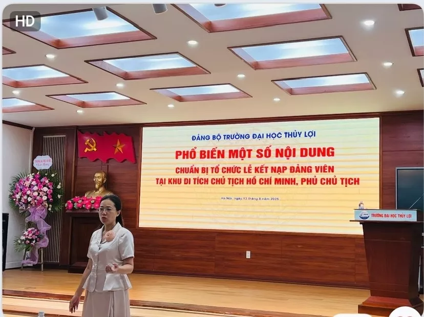 Đảng bộ Trường Đại học Thủy lợi chuẩn bị chu đáo cho Lễ kết nạp Đảng viên mới