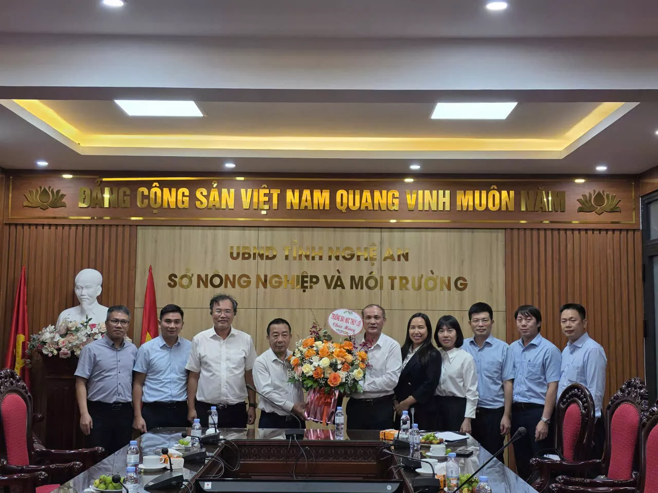 Lãnh đạo Trường Đại học Thủy lợi thăm và làm việc tại Sở Nông nghiệp &#038; Môi trường tỉnh Nghệ An