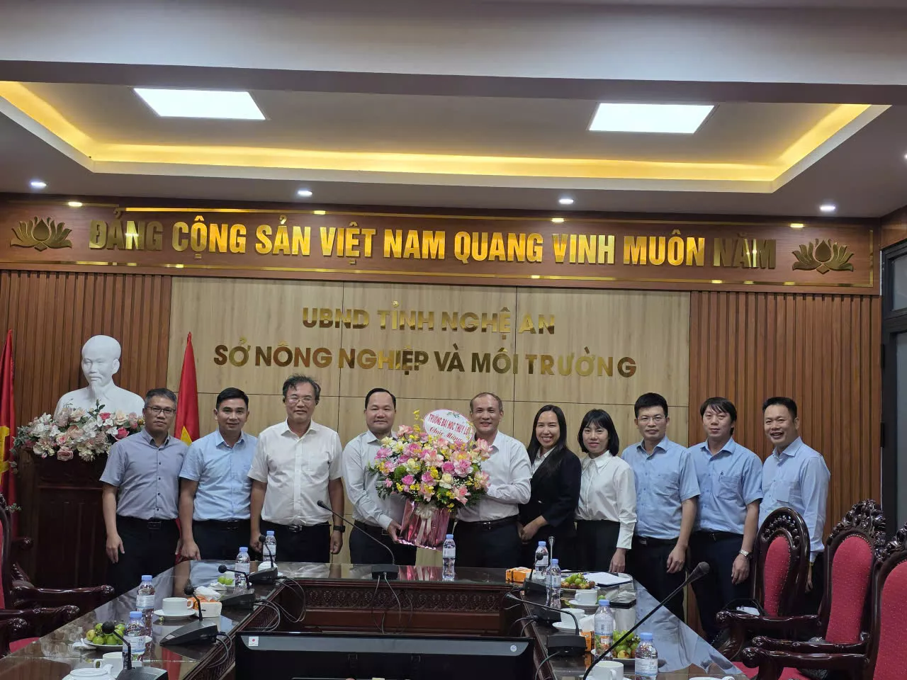 Lãnh đạo Trường Đại học Thủy lợi thăm và làm việc tại Sở Nông nghiệp &#038; Môi trường tỉnh Nghệ An