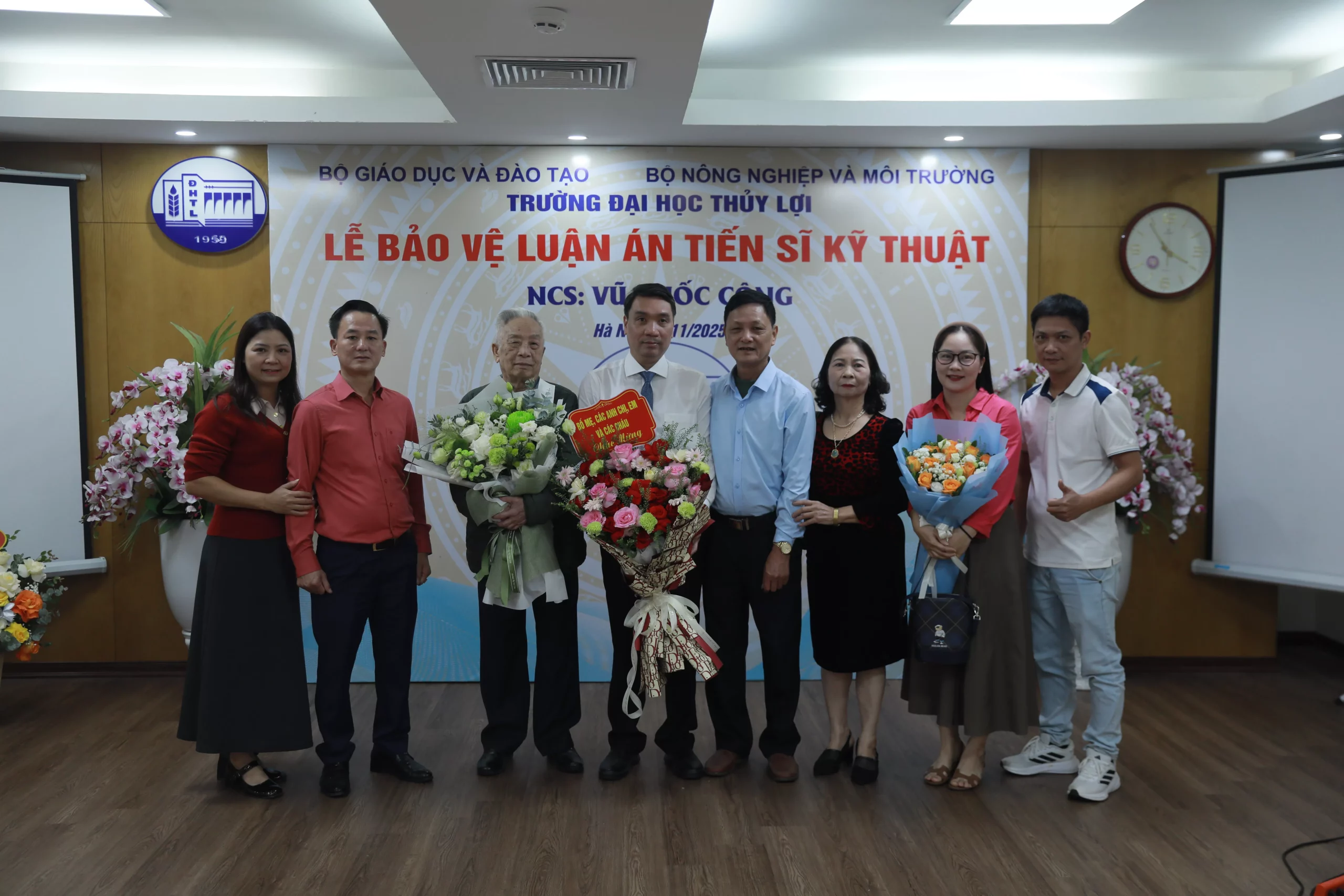 NCS. Vũ Quốc Công bảo vệ thành công luận án tiến sĩ kỹ thuật tại Trường Đại học Thủy lợi