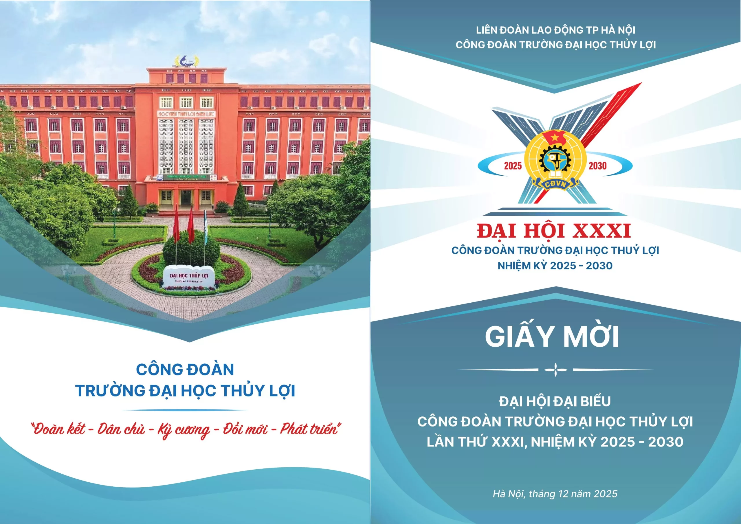 Đại hội đại biểu Công đoàn Trường Đại học Thủy lợi lần thứ XXXI, nhiệm kỳ 2025 – 2030