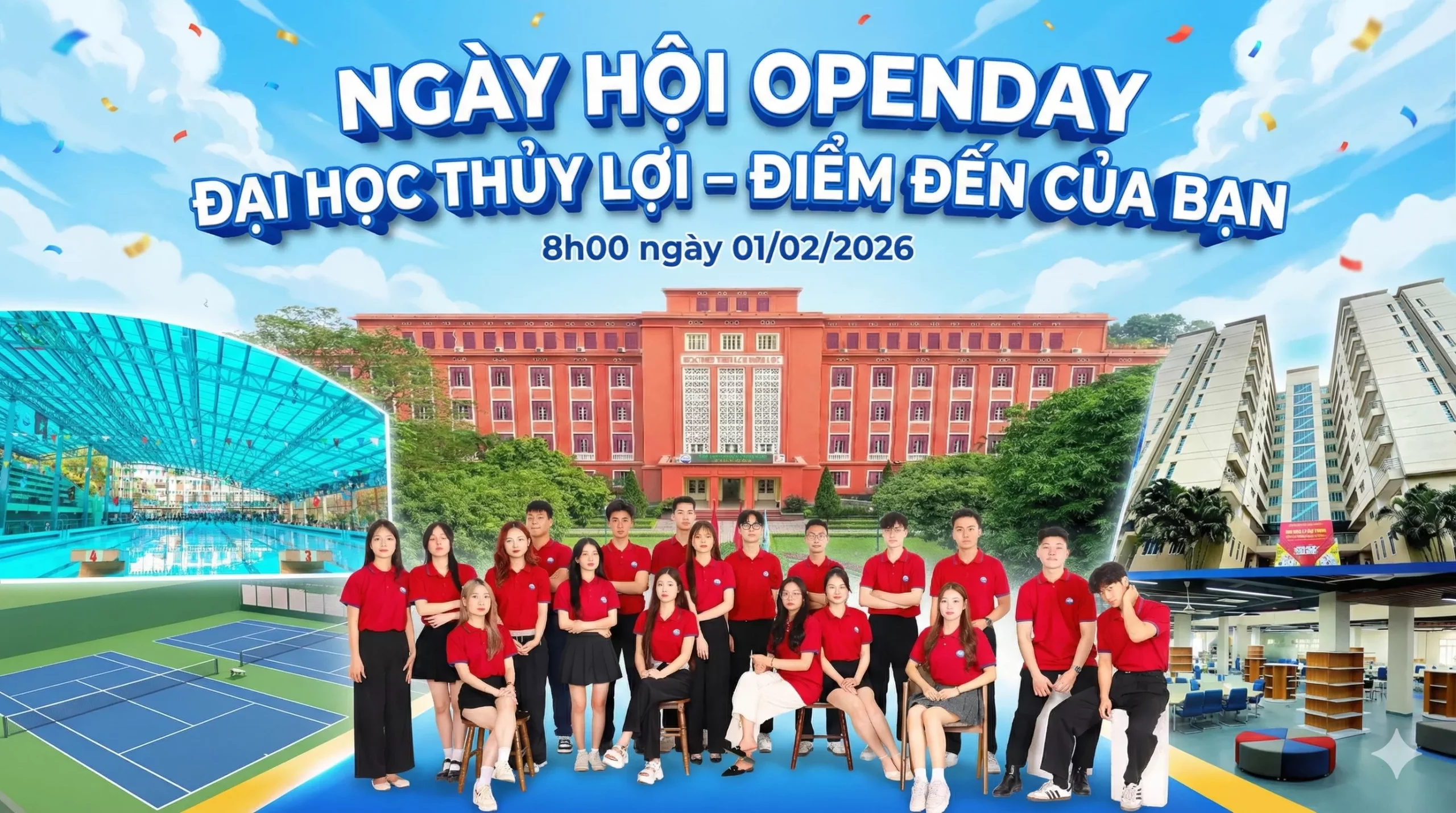 SẴN SÀNG ĐÓN 1.000 SĨ TỬ TẠI NGÀY HỘI OPENDAY ĐỢT 2 – ĐẠI HỌC THỦY LỢI VẪY GỌI!