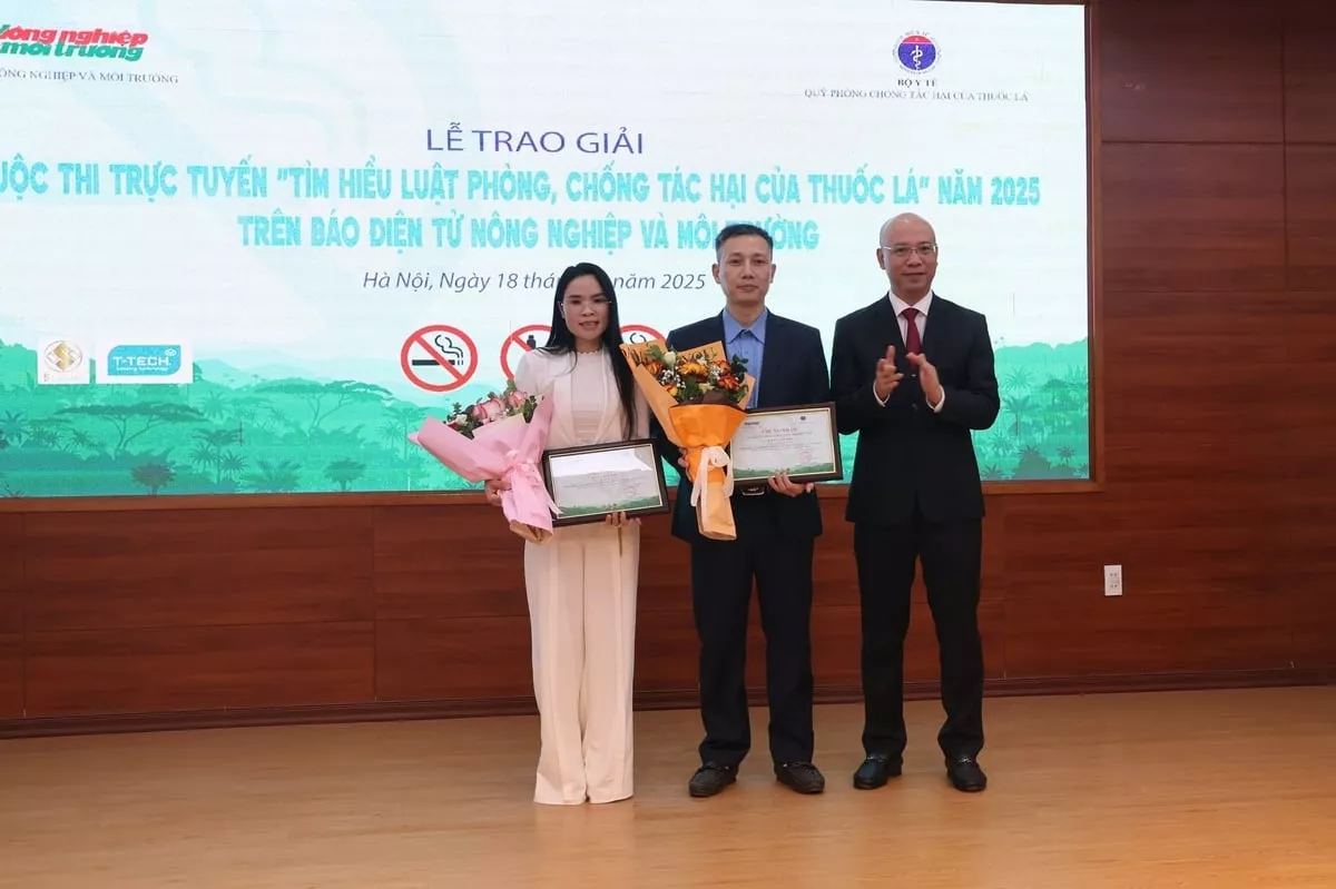 Trường Đại học Thủy lợi giành Giải Nhất ‘Tìm hiểu Luật Phòng, chống tác hại của thuốc lá’ trên Báo Nông nghiệp và Môi trường