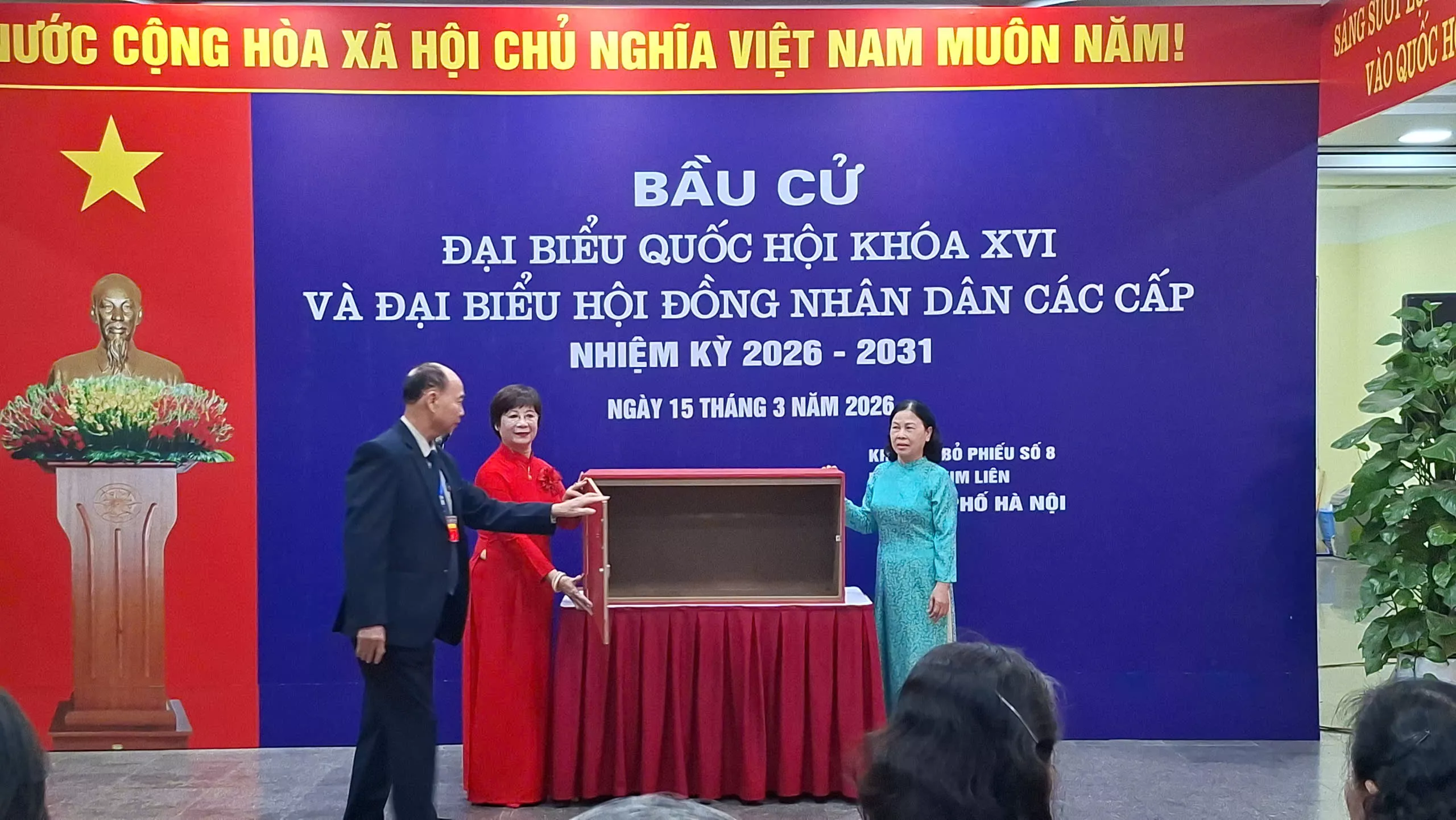 Khai mạc bầu cử đại biểu Quốc hội khóa XVI và đại biểu HĐND các cấp nhiệm kỳ 2026 – 2031 tại khu vực bỏ phiếu Trường Đại học Thủy lợi