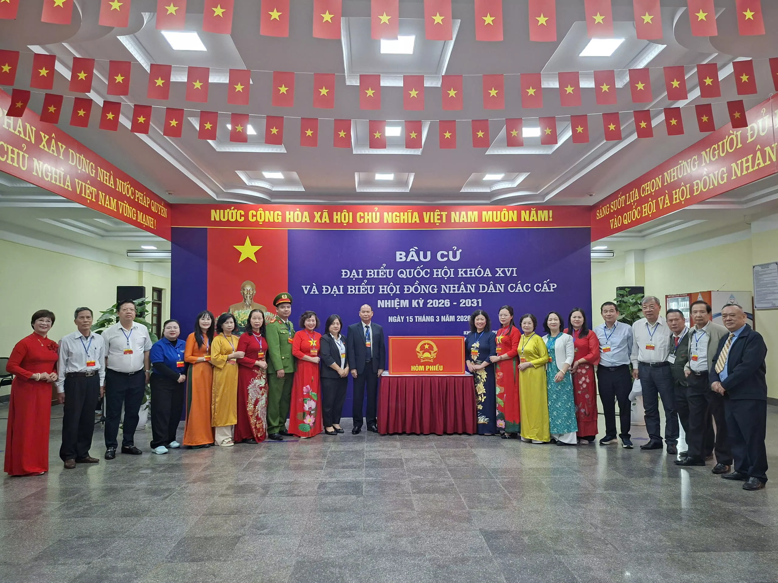 Khai mạc bầu cử đại biểu Quốc hội khóa XVI và đại biểu HĐND các cấp nhiệm kỳ 2026 – 2031 tại khu vực bỏ phiếu Trường Đại học Thủy lợi