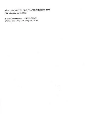 Bằng giải pháp hữu ích số 4828 cho sáng chế “Quy trình sản xuất hạt tảo để ứng dụng trong thiết bị nội thất hỗ trợ cải thiện chất lượng không khí”