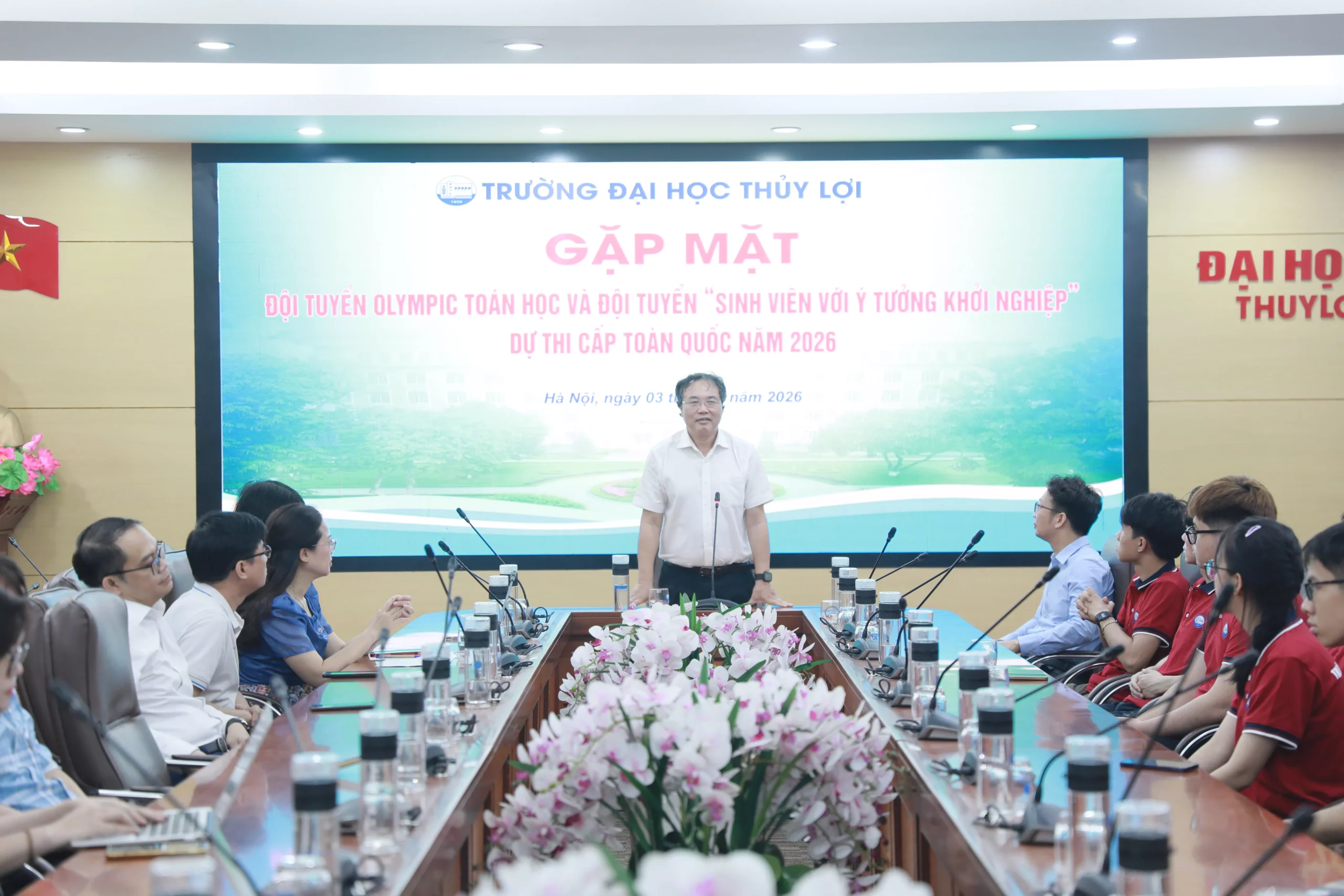 Trường Đại học Thủy lợi gặp mặt, động viên hai đội tuyển tham dự vòng Chung kết toàn quốc năm 2026