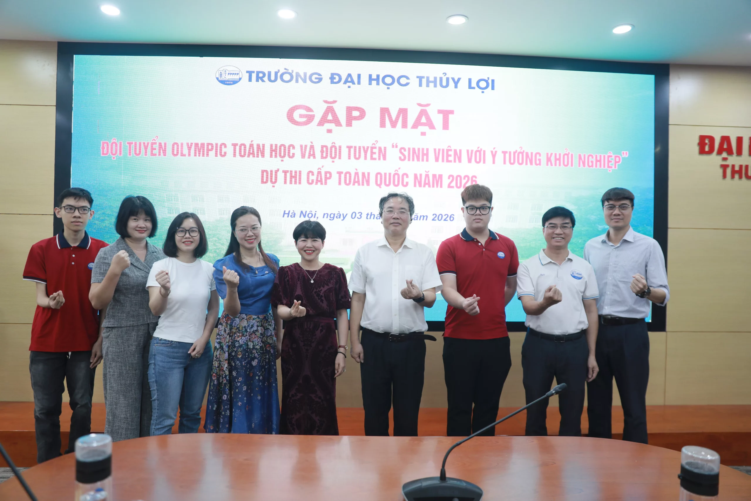 Trường Đại học Thủy lợi gặp mặt, động viên hai đội tuyển tham dự vòng Chung kết toàn quốc năm 2026