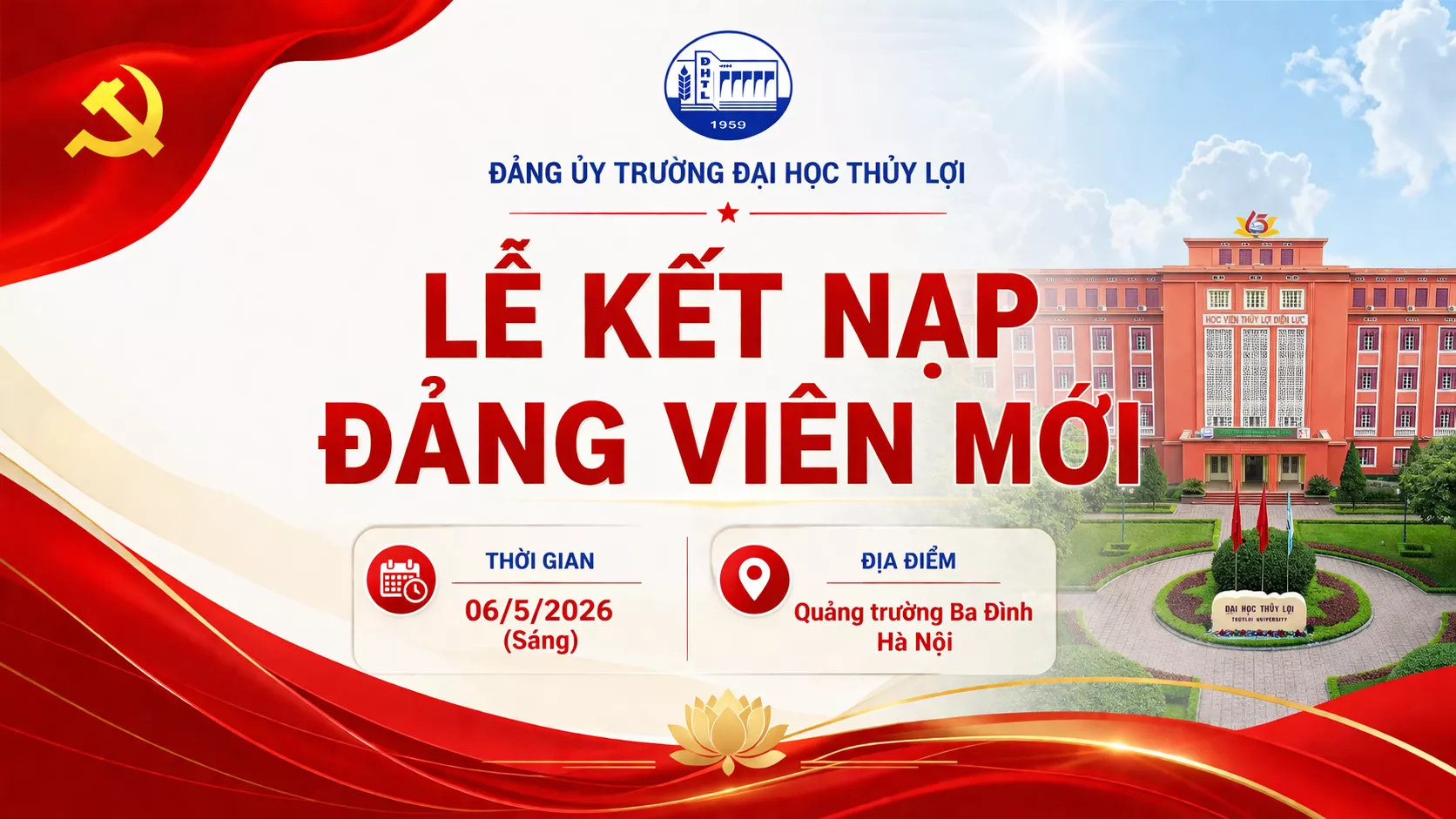 Lễ kết nạp Đảng viên mới năm 2026