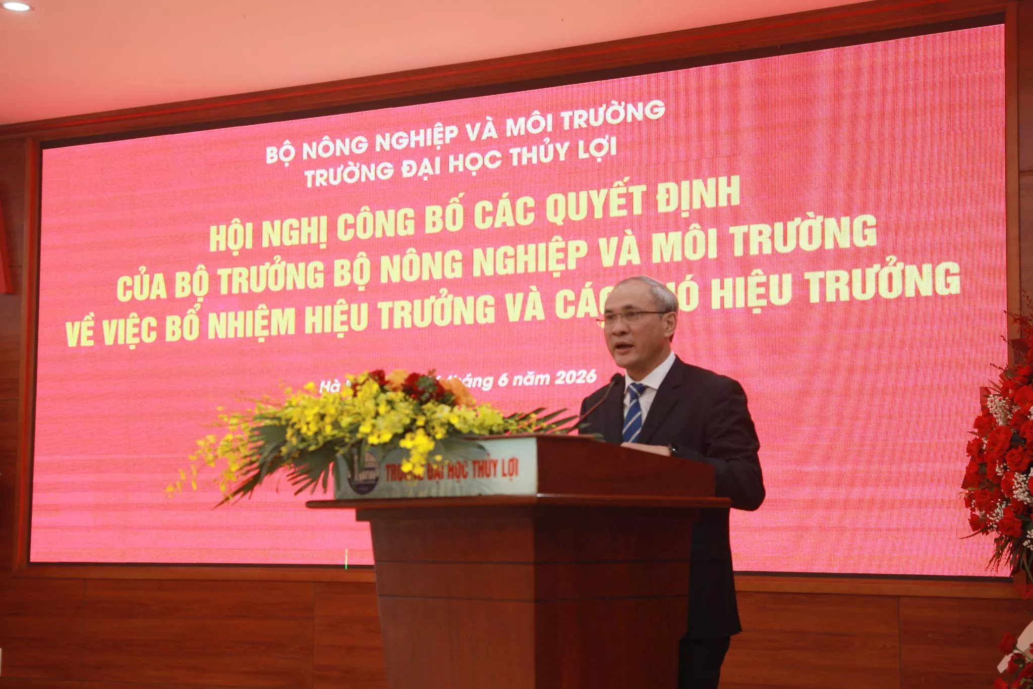 Trường Đại học Thủy lợi công bố quyết định bổ nhiệm Hiệu trưởng và các Phó Hiệu trưởng