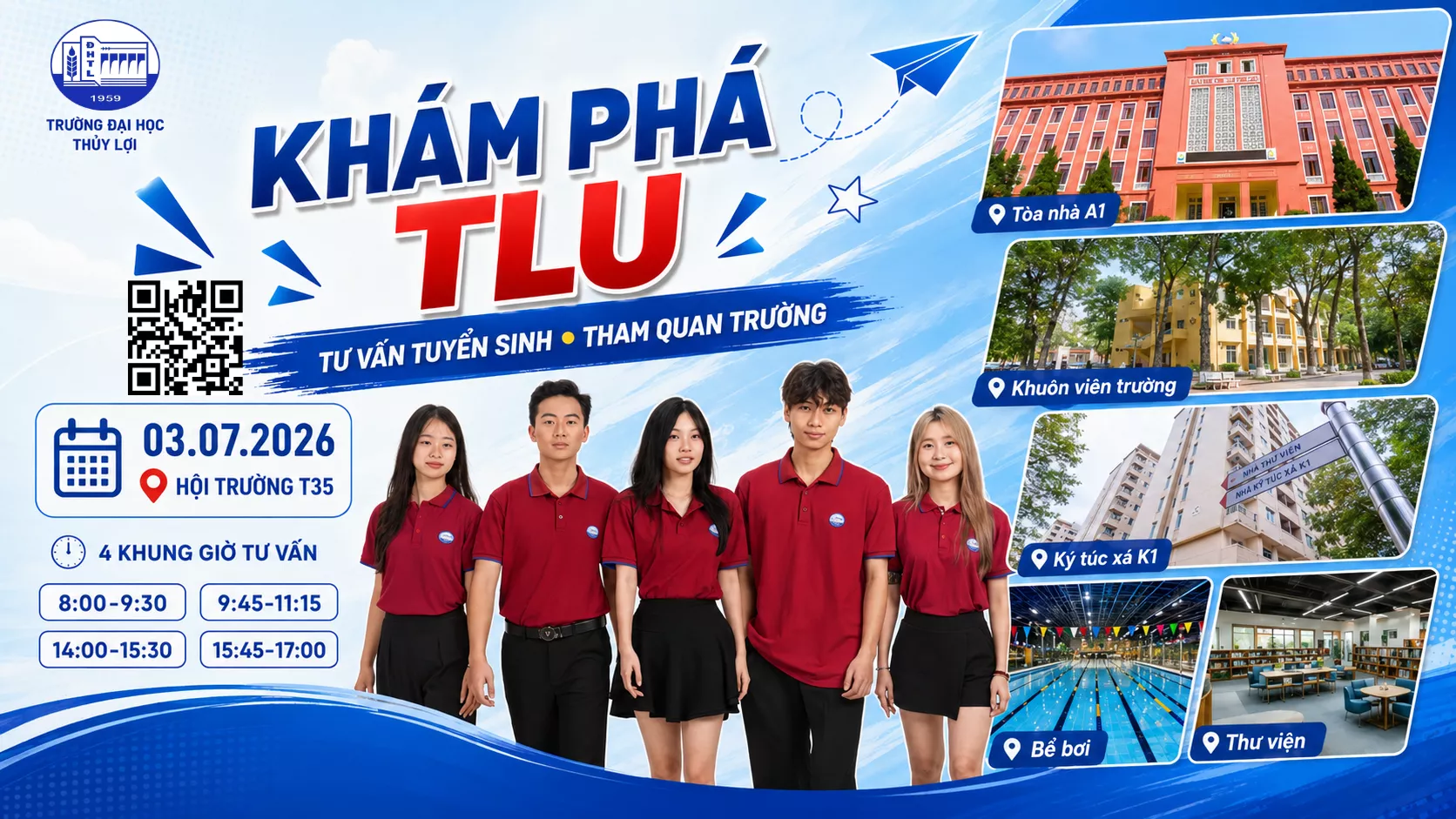 Mời tham gia chương trình “Khám phá TLU – Tư vấn tuyển sinh, tham quan Trường Đại học Thủy lợi”