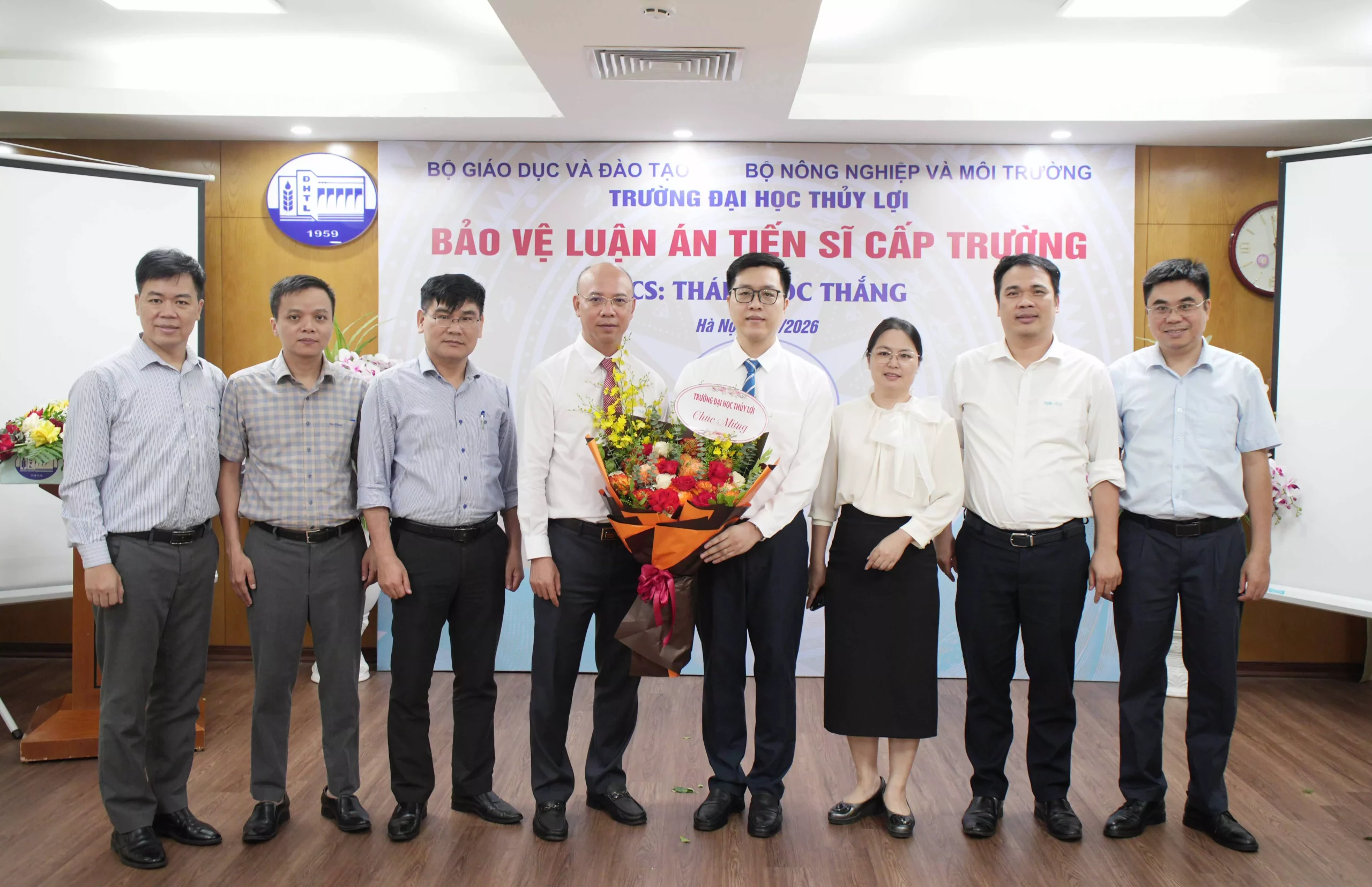 Nghiên cứu sinh Thái Ngọc Thắng bảo vệ thành công luận án tiến sĩ cấp Trường về ứng dụng BIM trong quản lý dự án xây dựng