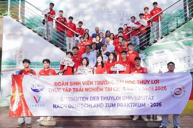 Từ giảng đường Trường Đại học Thủy lợi đến hành trình thực tập trải nghiệm tại các doanh nghiệp CHLB Đức
