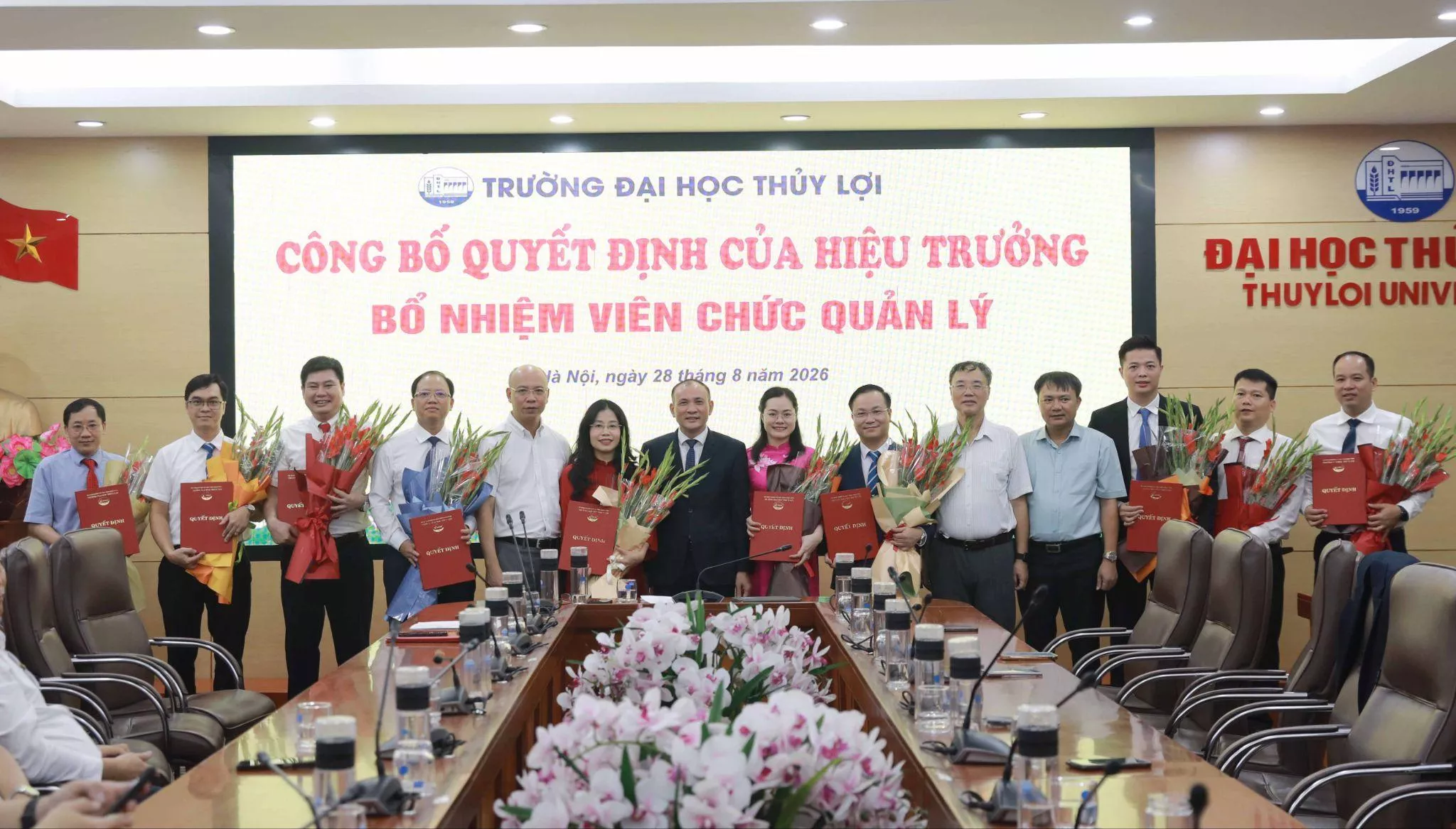 Trường Đại học Thủy lợi công bố các Quyết định bổ nhiệm viên chức quản lý