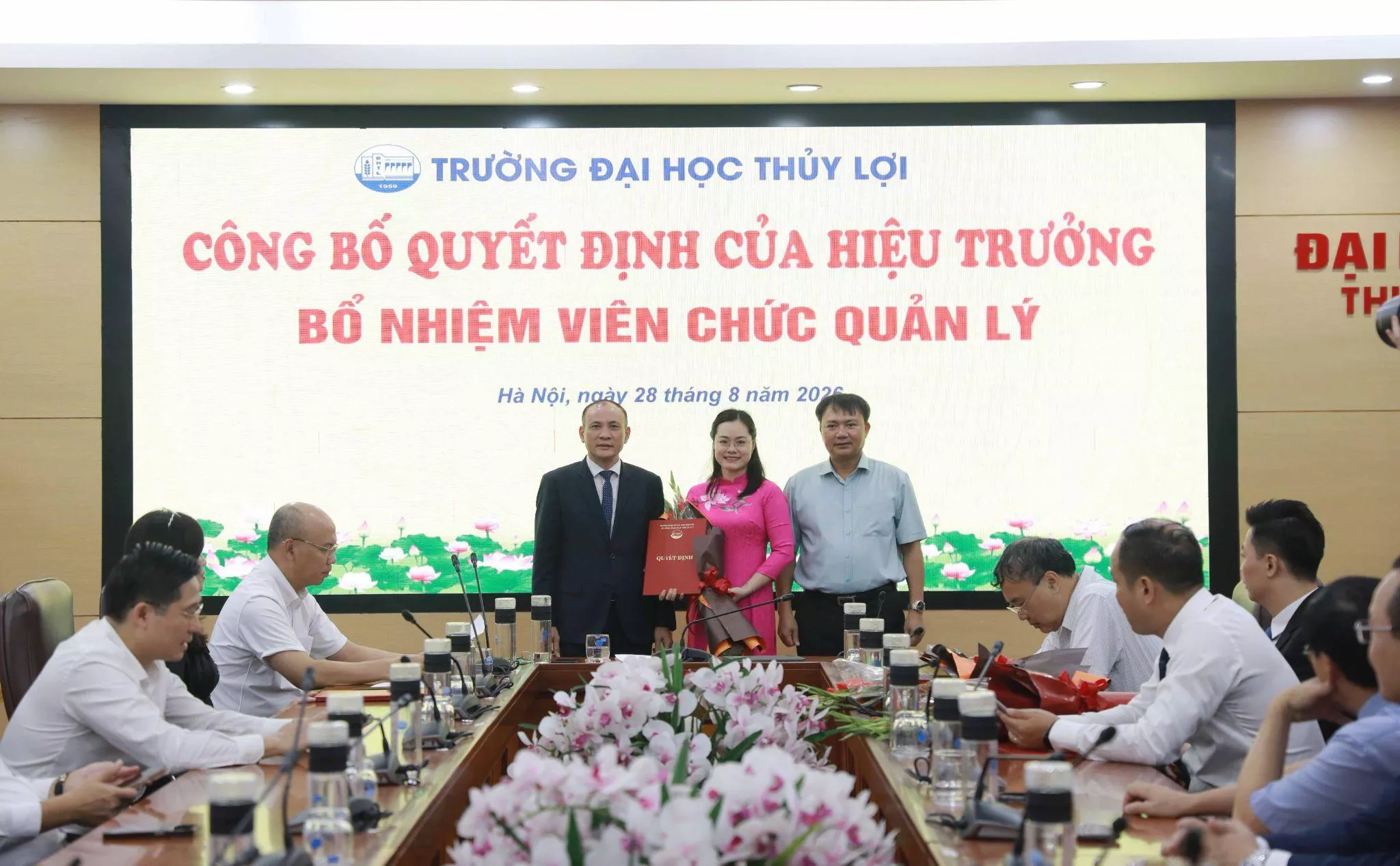 Trường Đại học Thủy lợi công bố các Quyết định bổ nhiệm viên chức quản lý