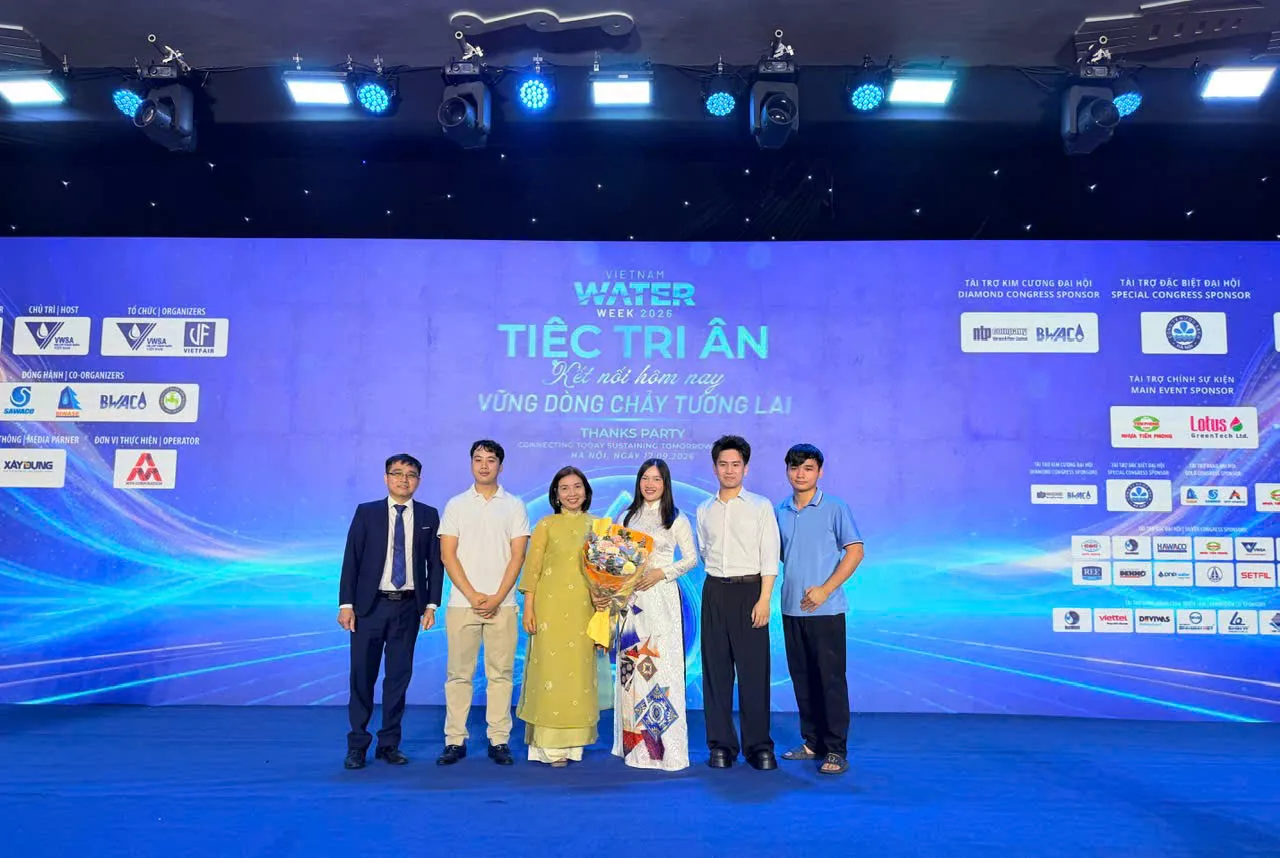 Sinh viên Trường Đại học Thủy lợi đạt Giải Ba Giải thưởng Đồ án tốt nghiệp xuất sắc ngành Nước năm 2026