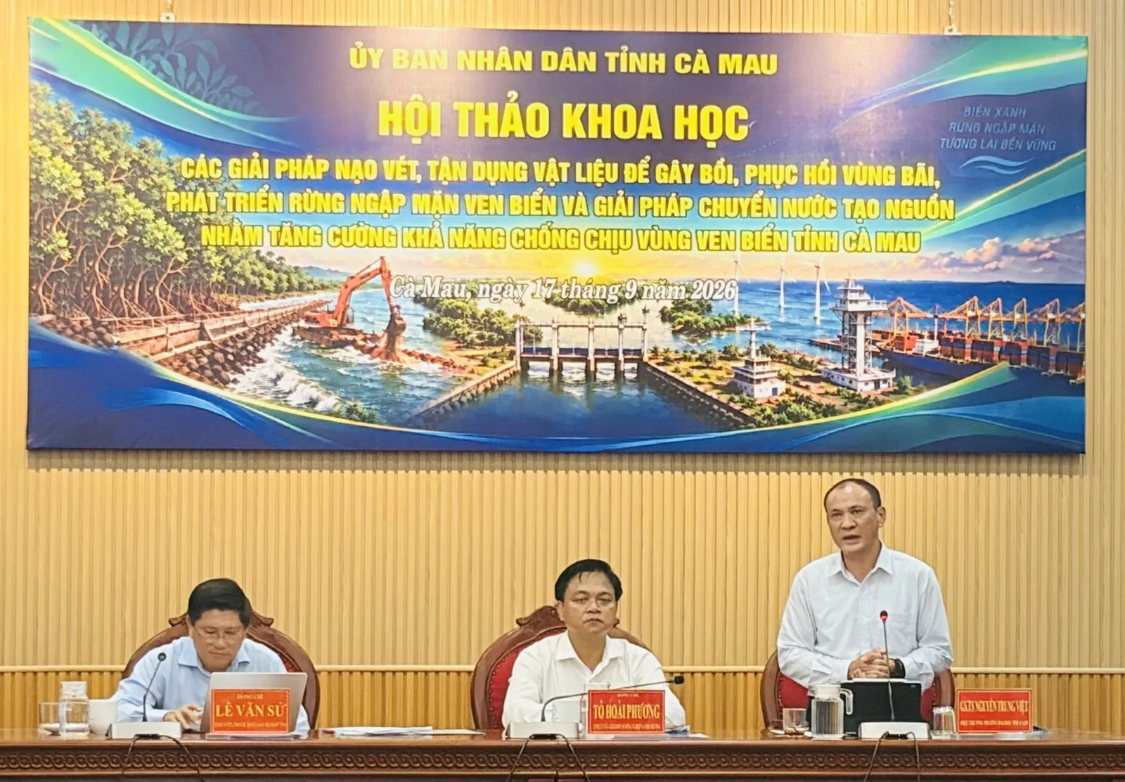 Trường Đại học Thủy lợi đồng hành cùng tỉnh Cà Mau tìm lời giải cho bài toán nạo vét, tận dụng vật liệu và tăng cường khả năng chống chịu vùng ven biển