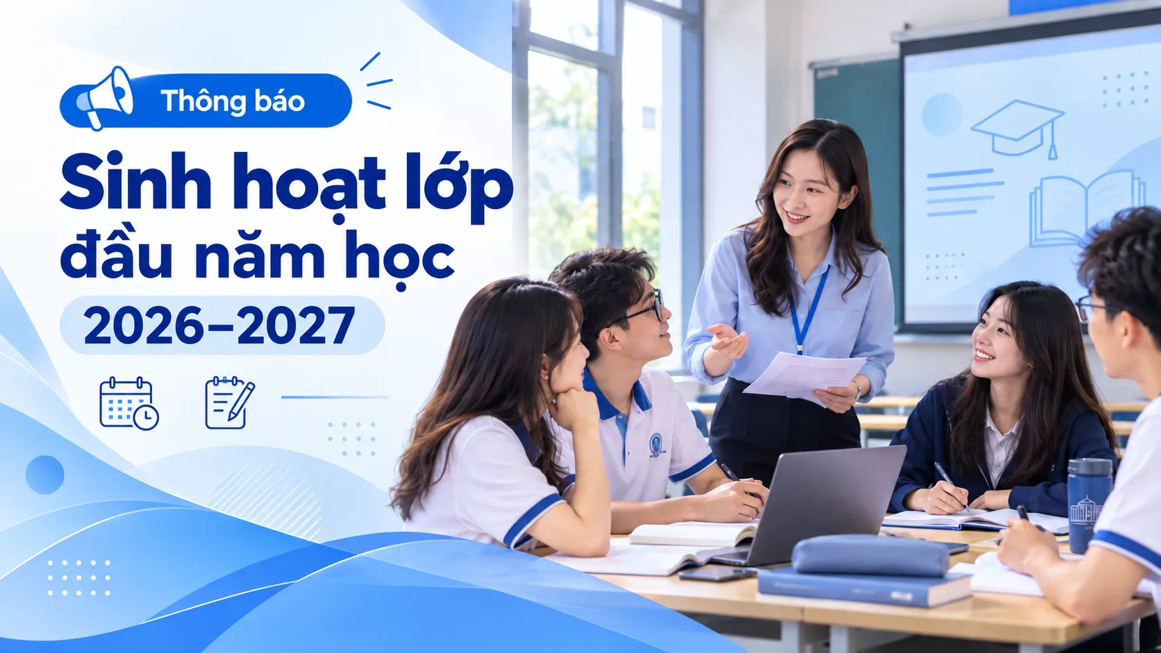 Thông báo một số nội dung phục vụ sinh hoạt lớp đầu năm học 2026-2027