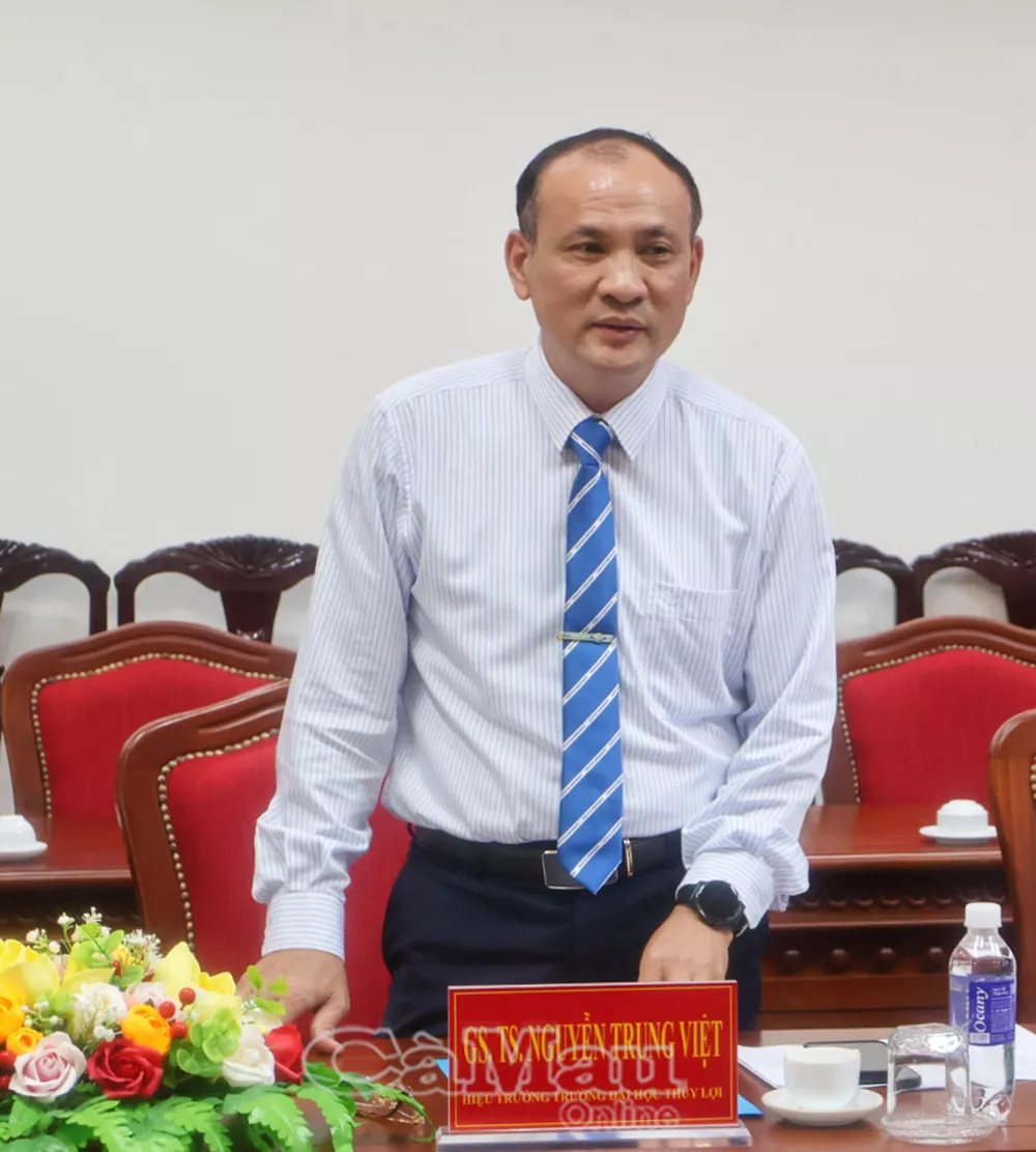 Cà Mau tăng cường hợp tác khoa học, công nghệ với Trường Đại học Thuỷ lợi
