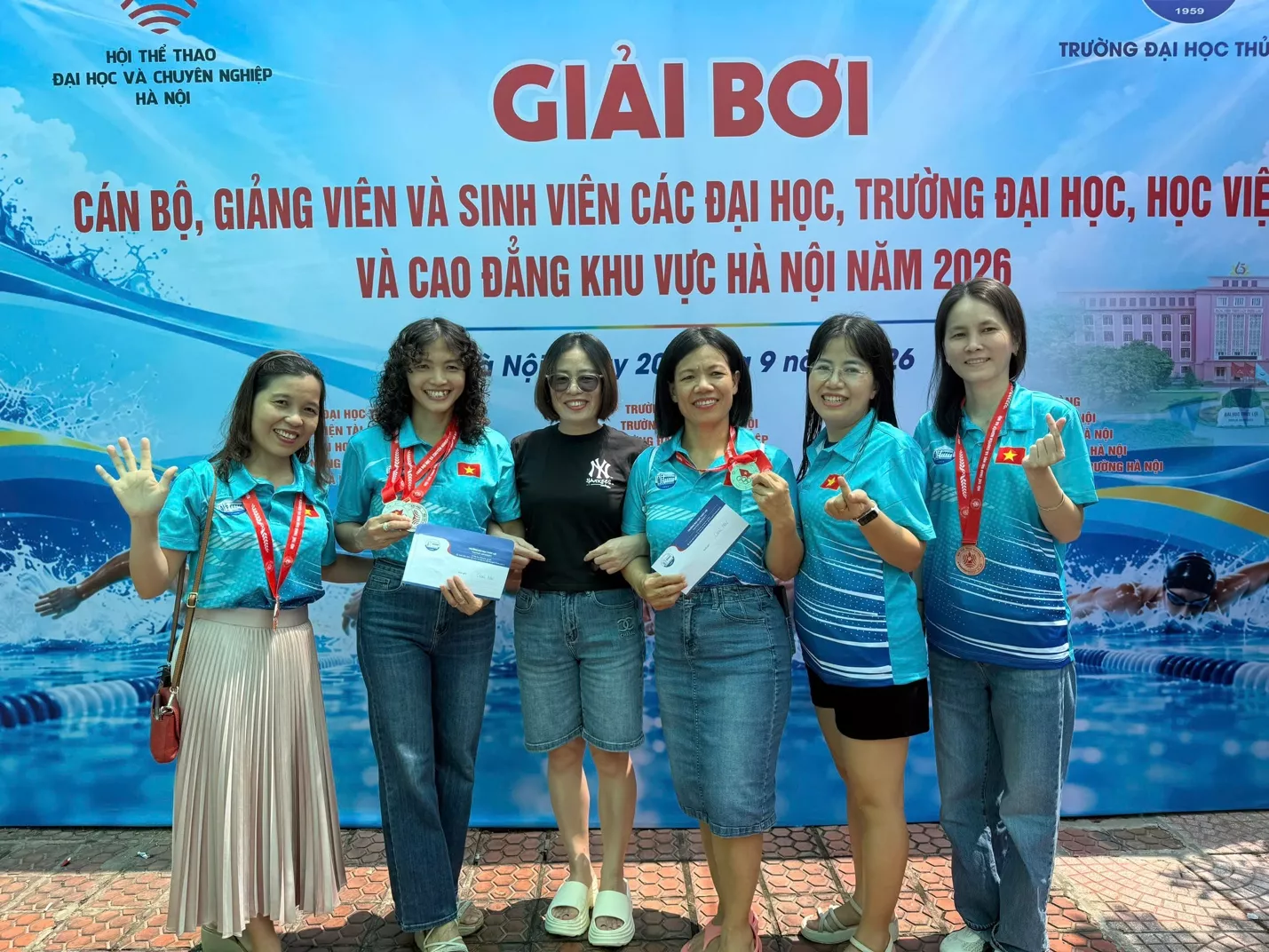 Trường Đại học Thủy lợi giành 25 huy chương tại Giải bơi Cán bộ, Giảng viên và Sinh viên các Đại học khu vực Hà Nội năm 2026