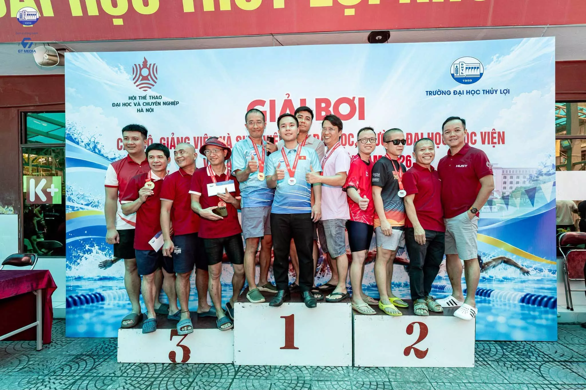 Trường Đại học Thủy lợi giành 25 huy chương tại Giải bơi Cán bộ, Giảng viên và Sinh viên các Đại học khu vực Hà Nội năm 2026