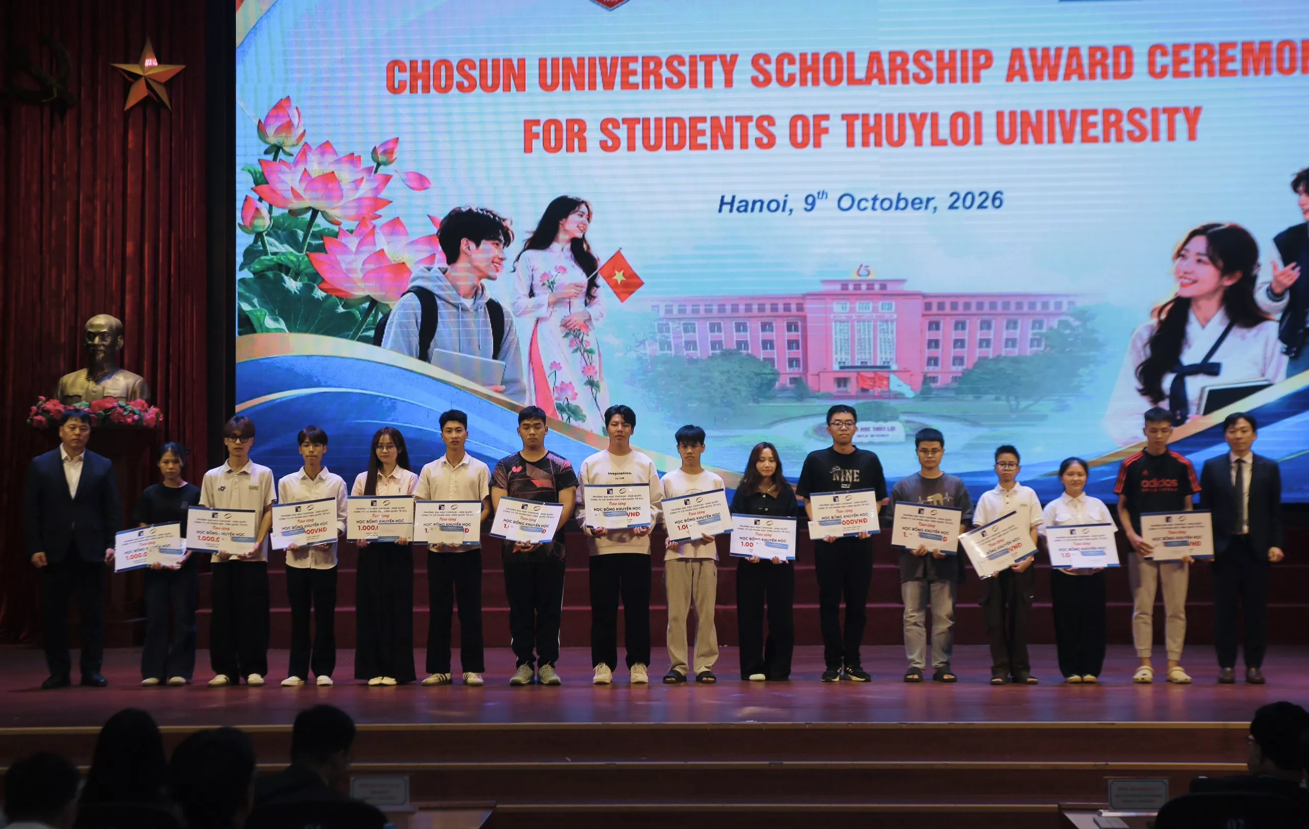 Sôi nổi chương trình giao lưu văn hóa Việt – Hàn và trao 20 suất học bổng Đại học Chosun cho sinh viên Trường Đại học Thủy lợi
